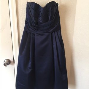 Blue tea length dress